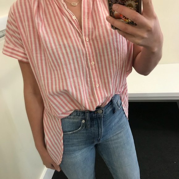 Madewell Tops - Madewell striped button down courier shirt